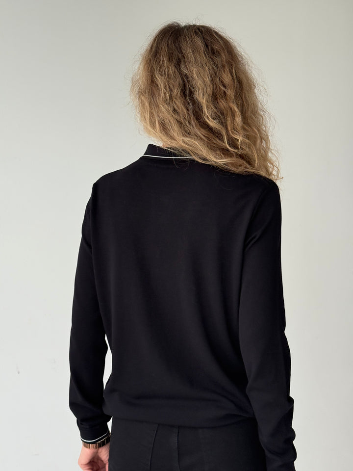 Trikotāžas polo plāns džemperis