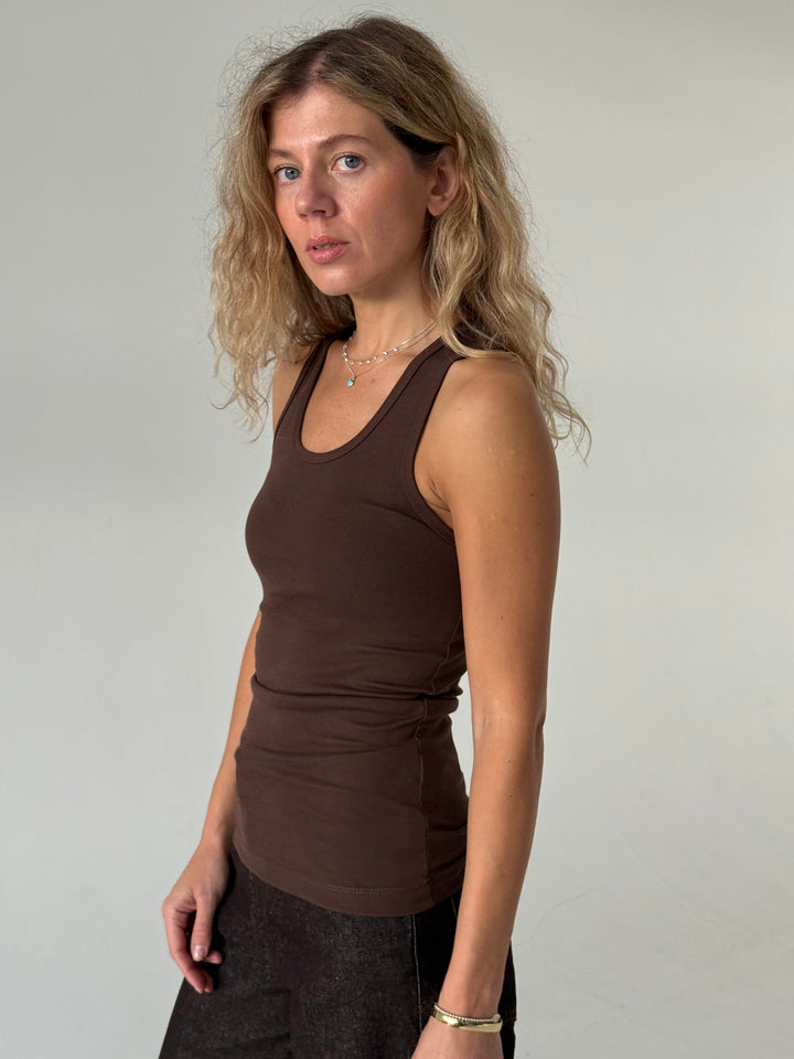 Slim fit kokvilnas tops