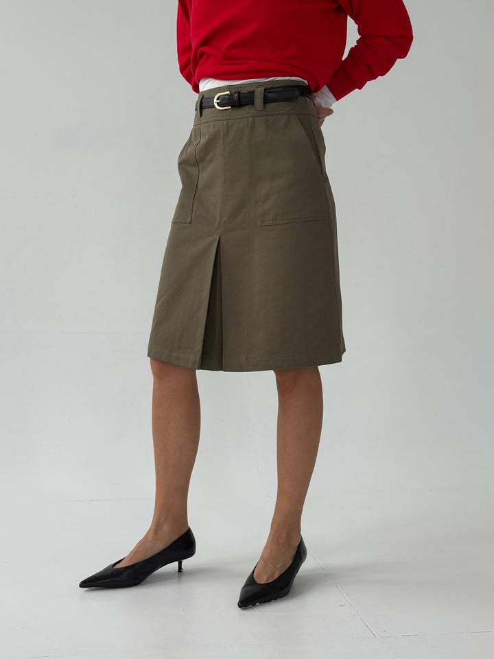 Kokvilnas svārki ar noņemamu jostu