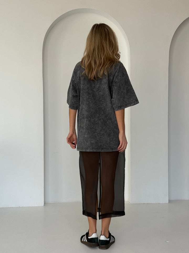 Organzas daļēji caurspīdīgi svārki