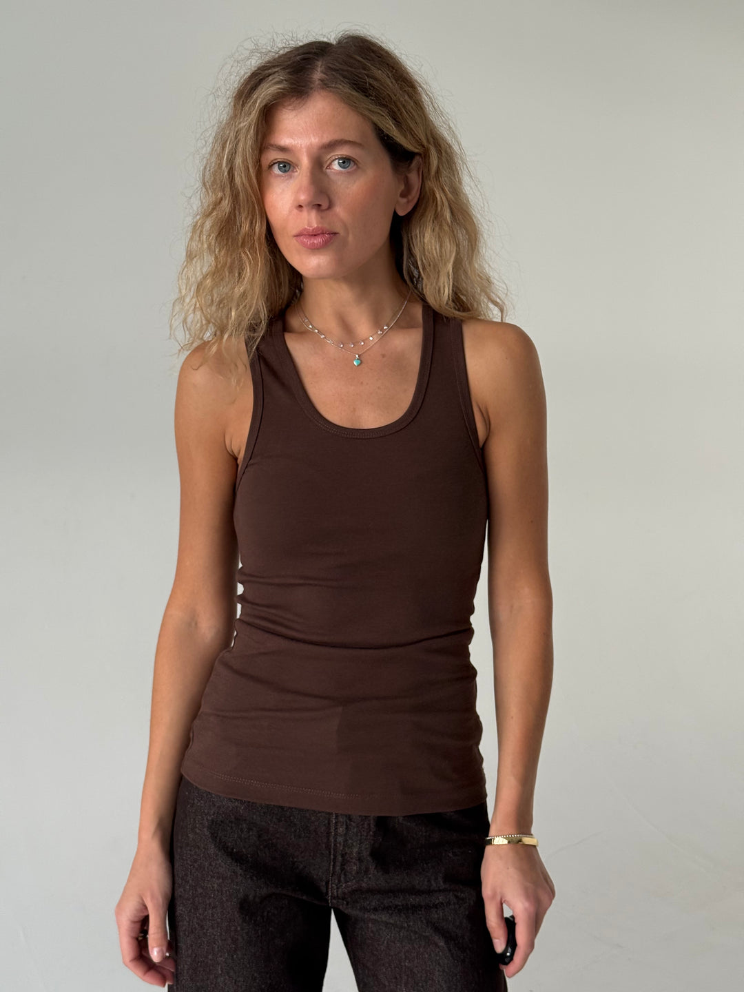 Slim fit kokvilnas tops