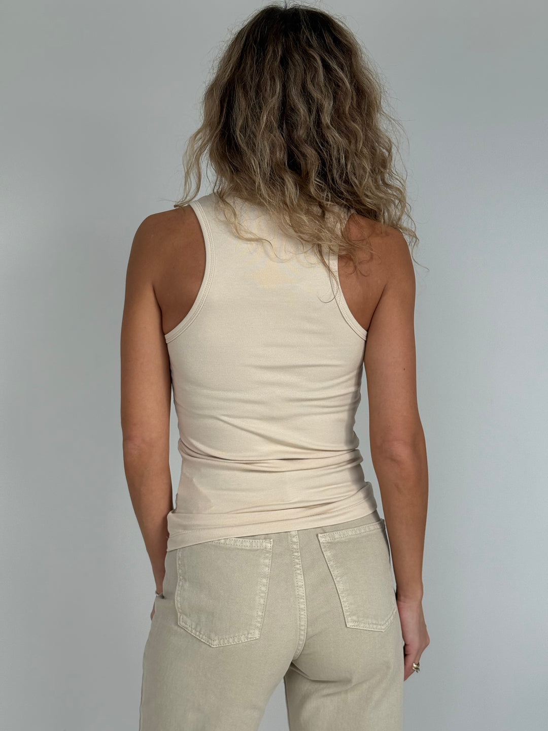Slim fit kokvilnas tops