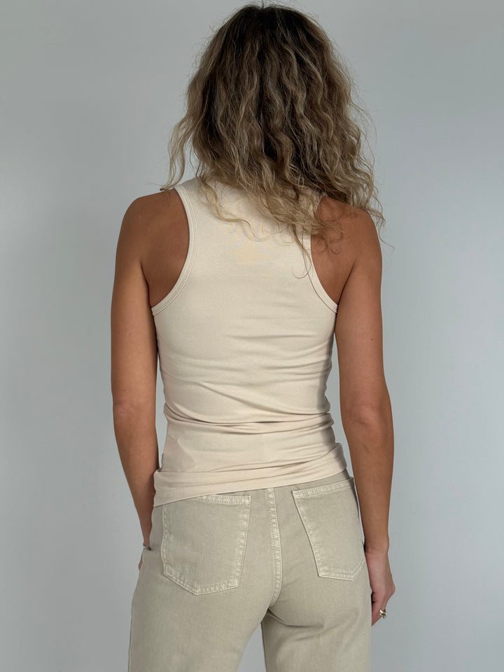 Slim fit kokvilnas tops