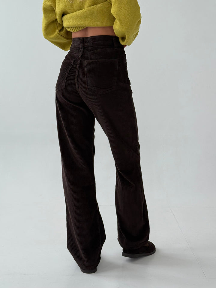 Velveta taisnas bikses #01