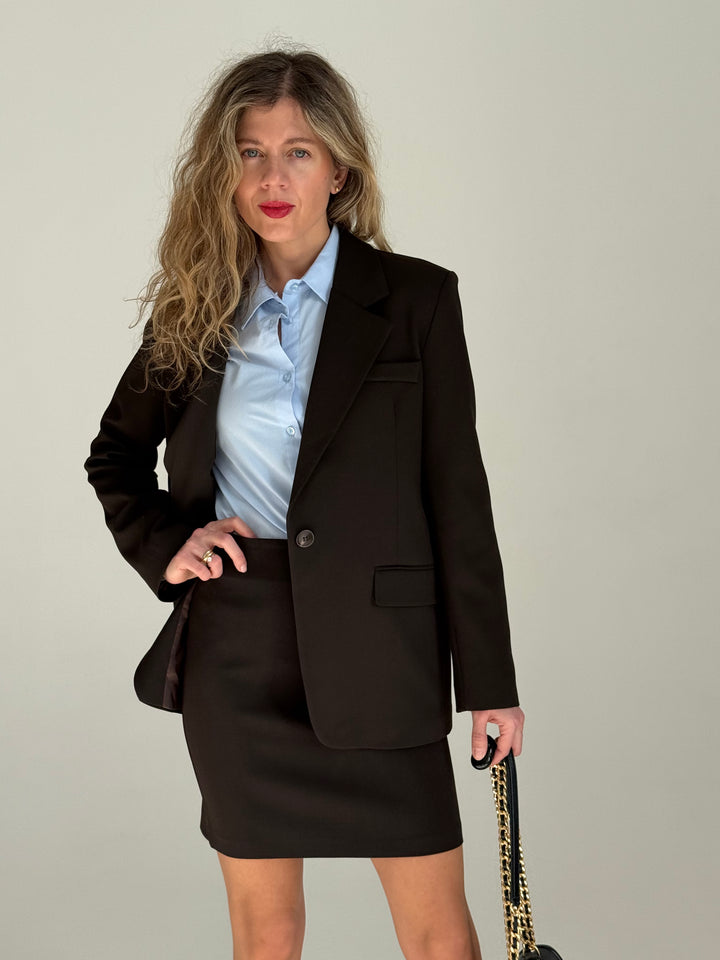 Oversize viskozes žakete ar jostu