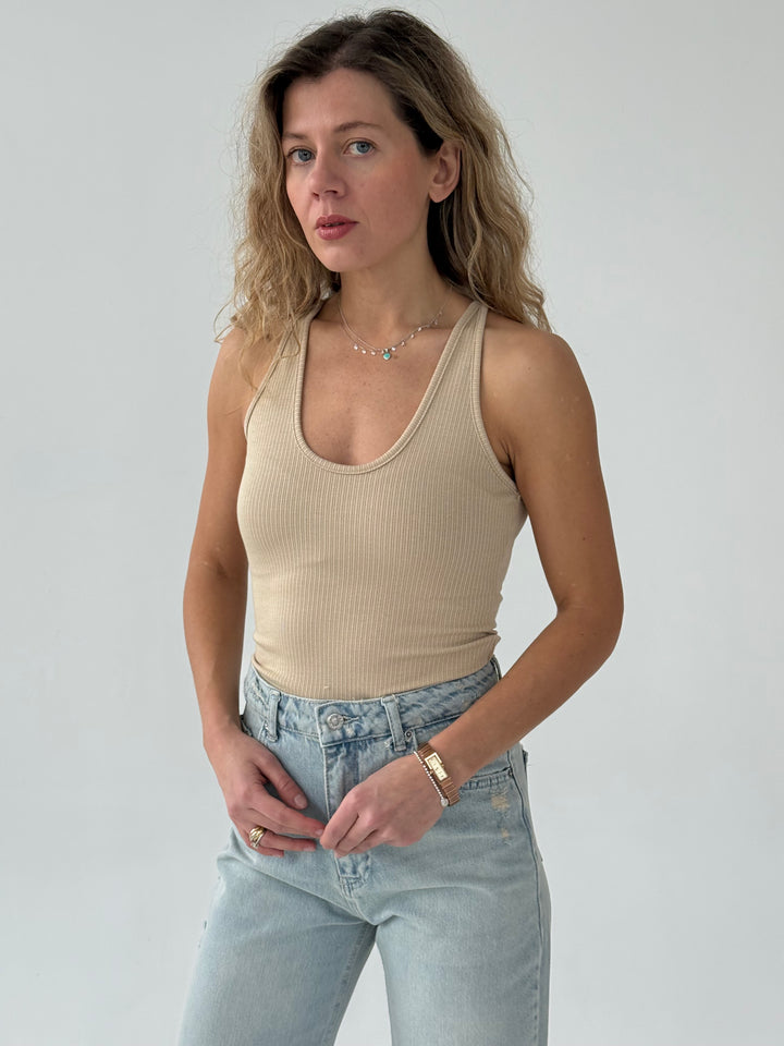 Slim fit viskozes tops #01