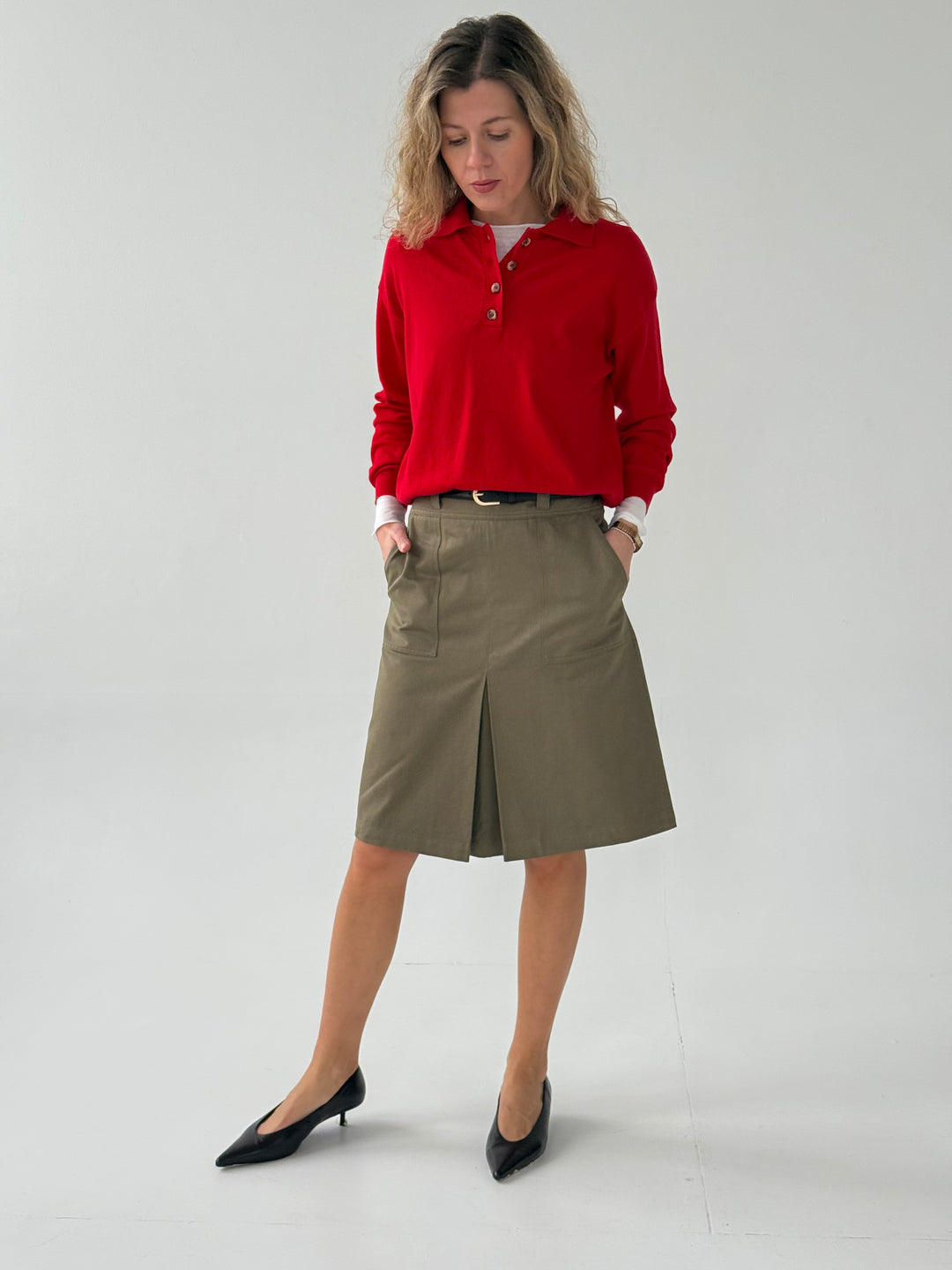 Kokvilnas svārki ar noņemamu jostu