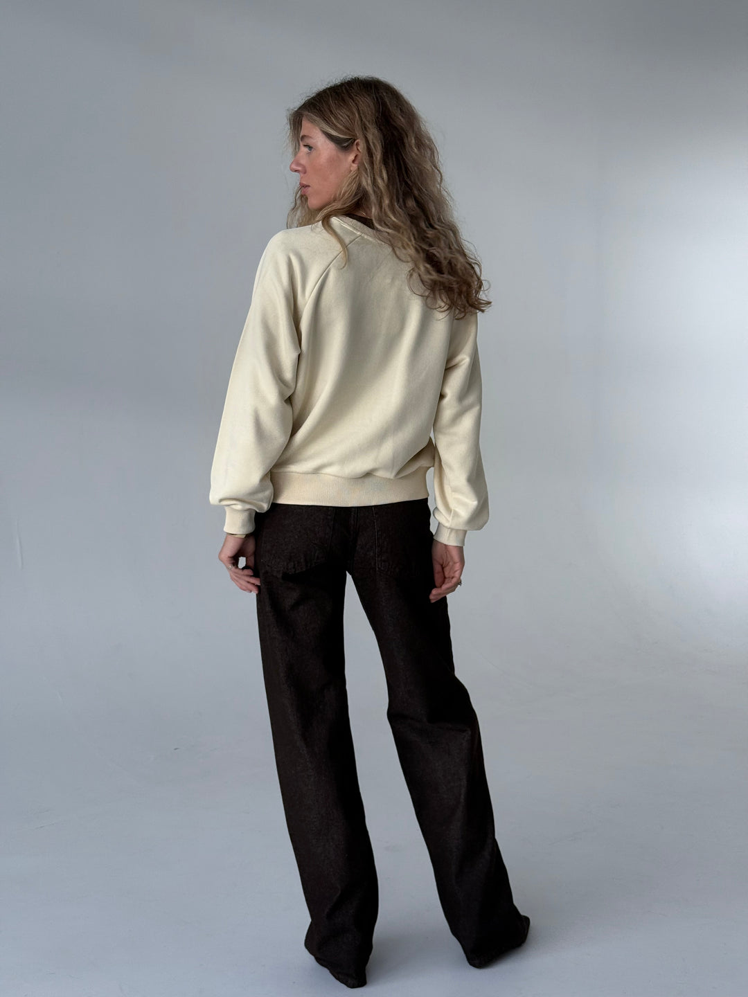 Taisnas džinsa bikses ar augstu jostasvietu #04