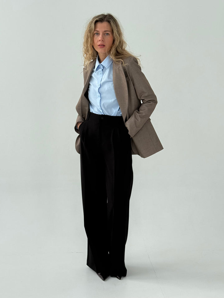 Klasiska viskozes žakete ar vienu pogu #01