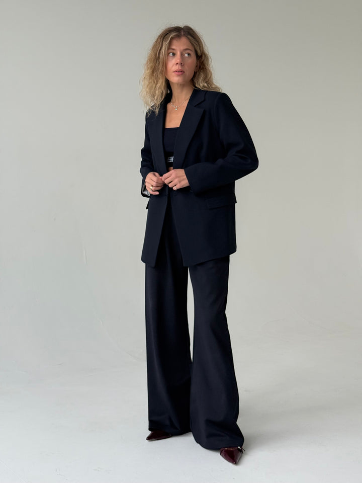 Oversize viskozes žakete ar divrindu pogājumu #02