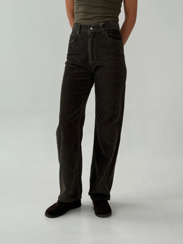 Velveta taisnas bikses #01