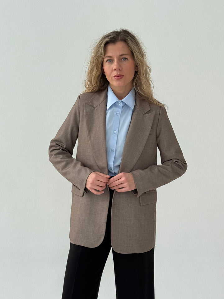 Klasiska viskozes žakete ar vienu pogu #01