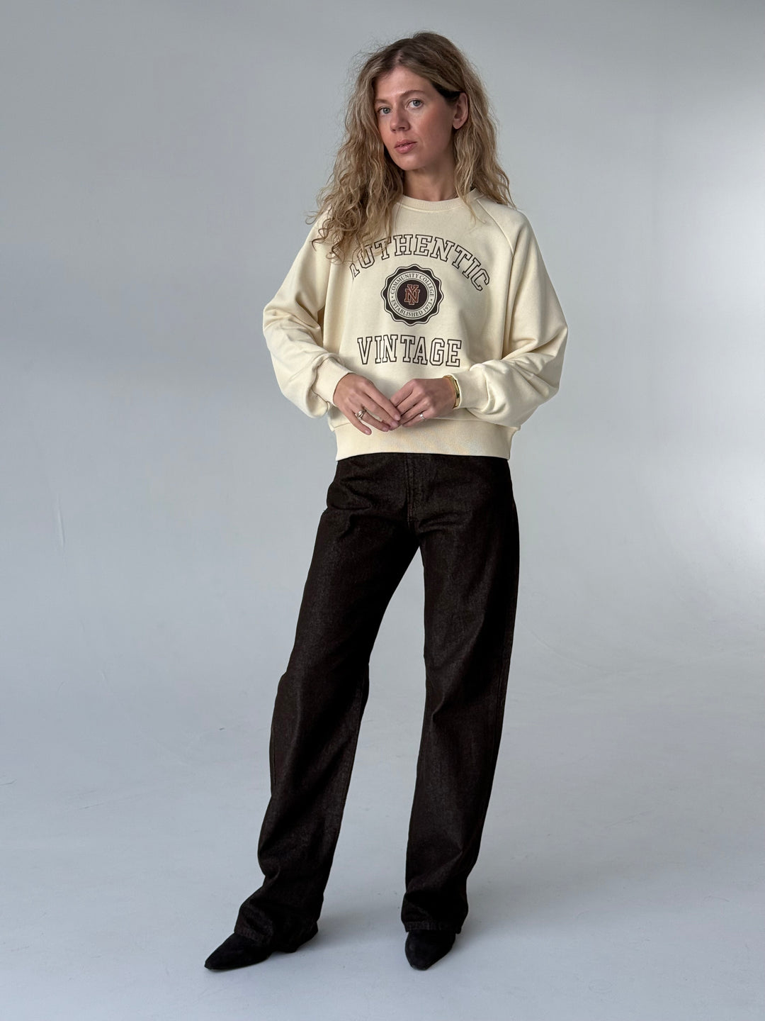 Taisnas džinsa bikses ar augstu jostasvietu #04