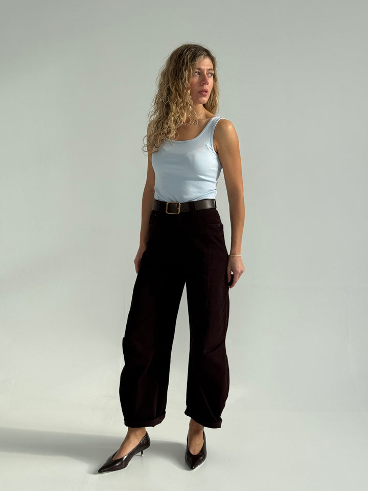 Slim fit viskozes tops