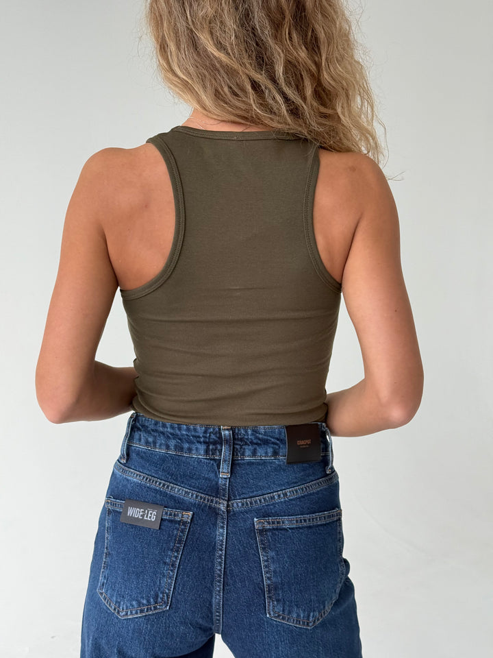 Slim fit kokvilnas tops