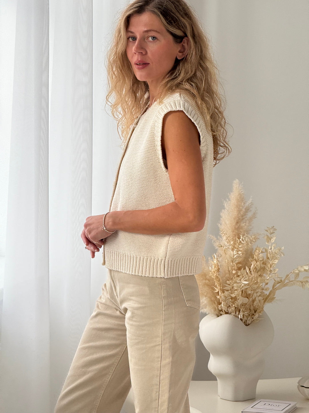 Adīta kokvilnas veste