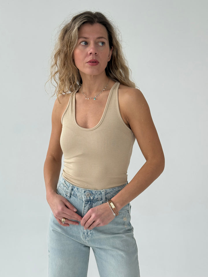 Slim fit viskozes tops #01