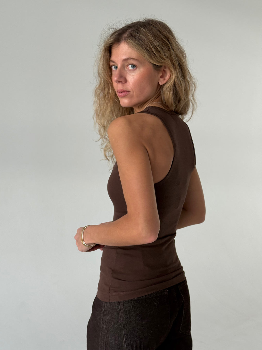 Slim fit kokvilnas tops