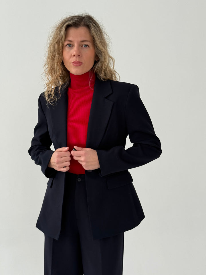 Slim fit viskozes rievots tops