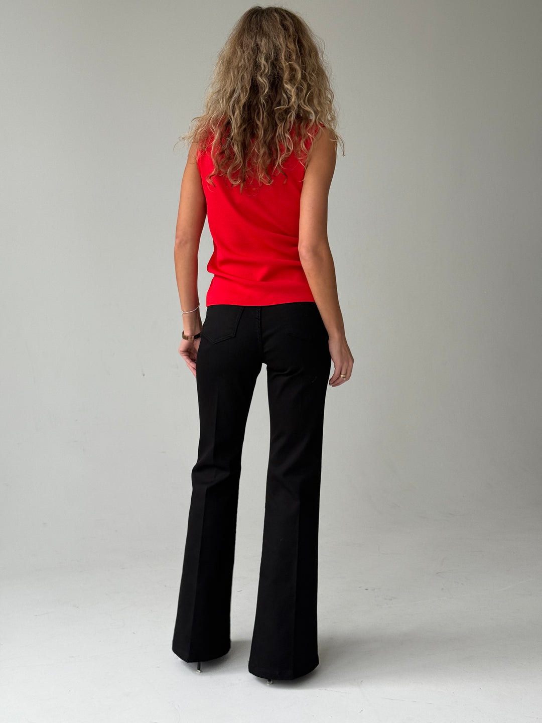 Adīts viskozes tops ar krokotu elementu