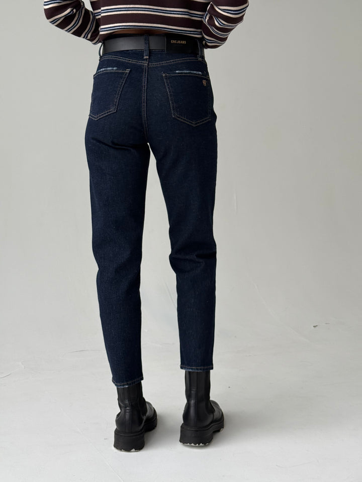 Mom fit džinsa bikses ar noņemamu jostu