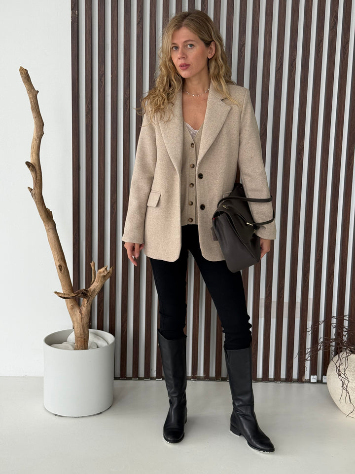 Slim fit stila bikses melns