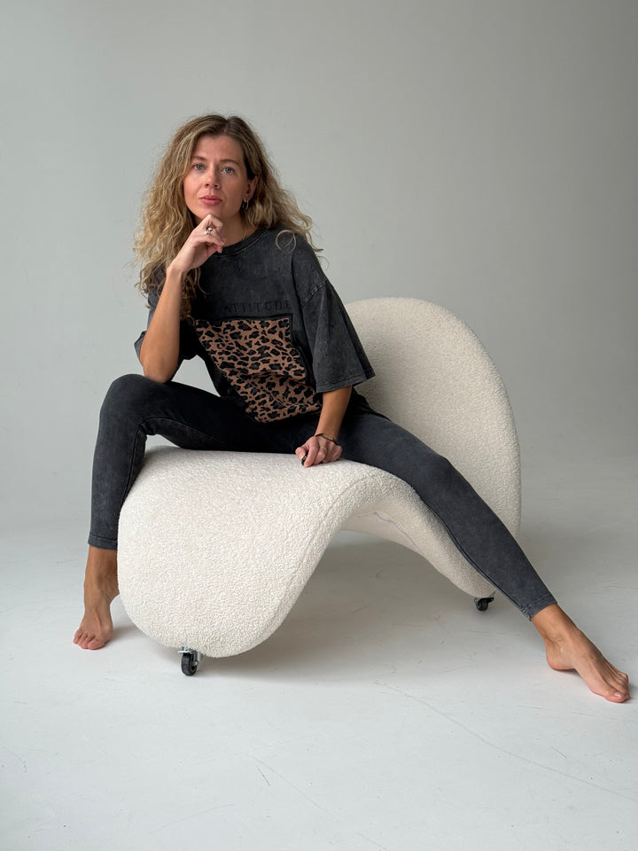 Kokvilnas rievoti legingi ar balinātu efektu