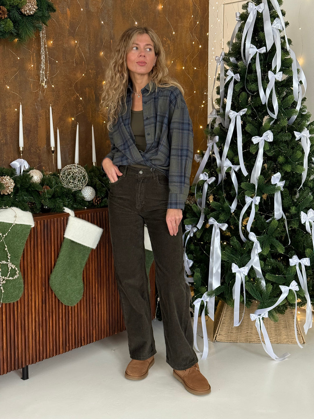 Velveta taisnas bikses #01