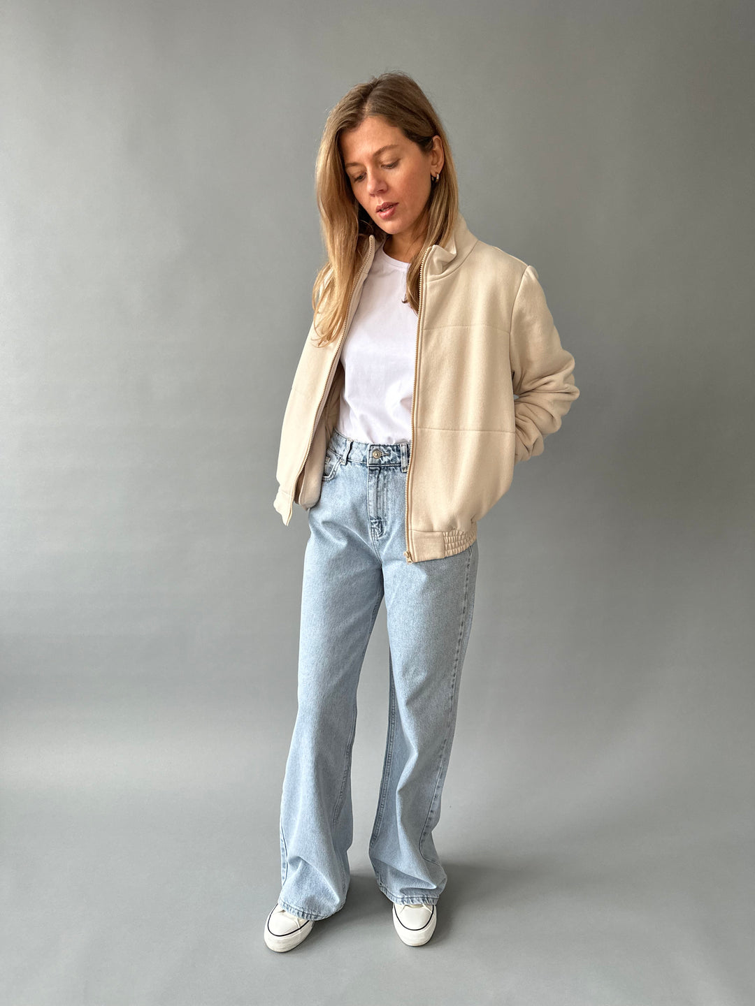 Cotton bomber-style jacket