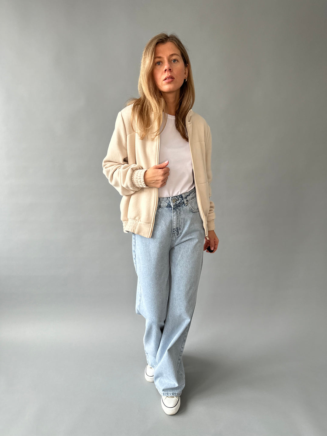 Cotton bomber-style jacket