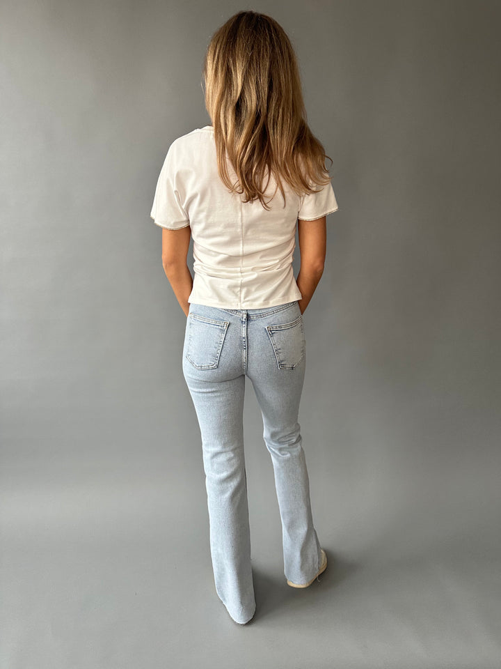 Jeans with side slits