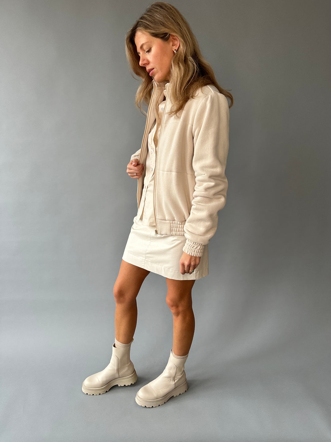 Cotton bomber-style jacket