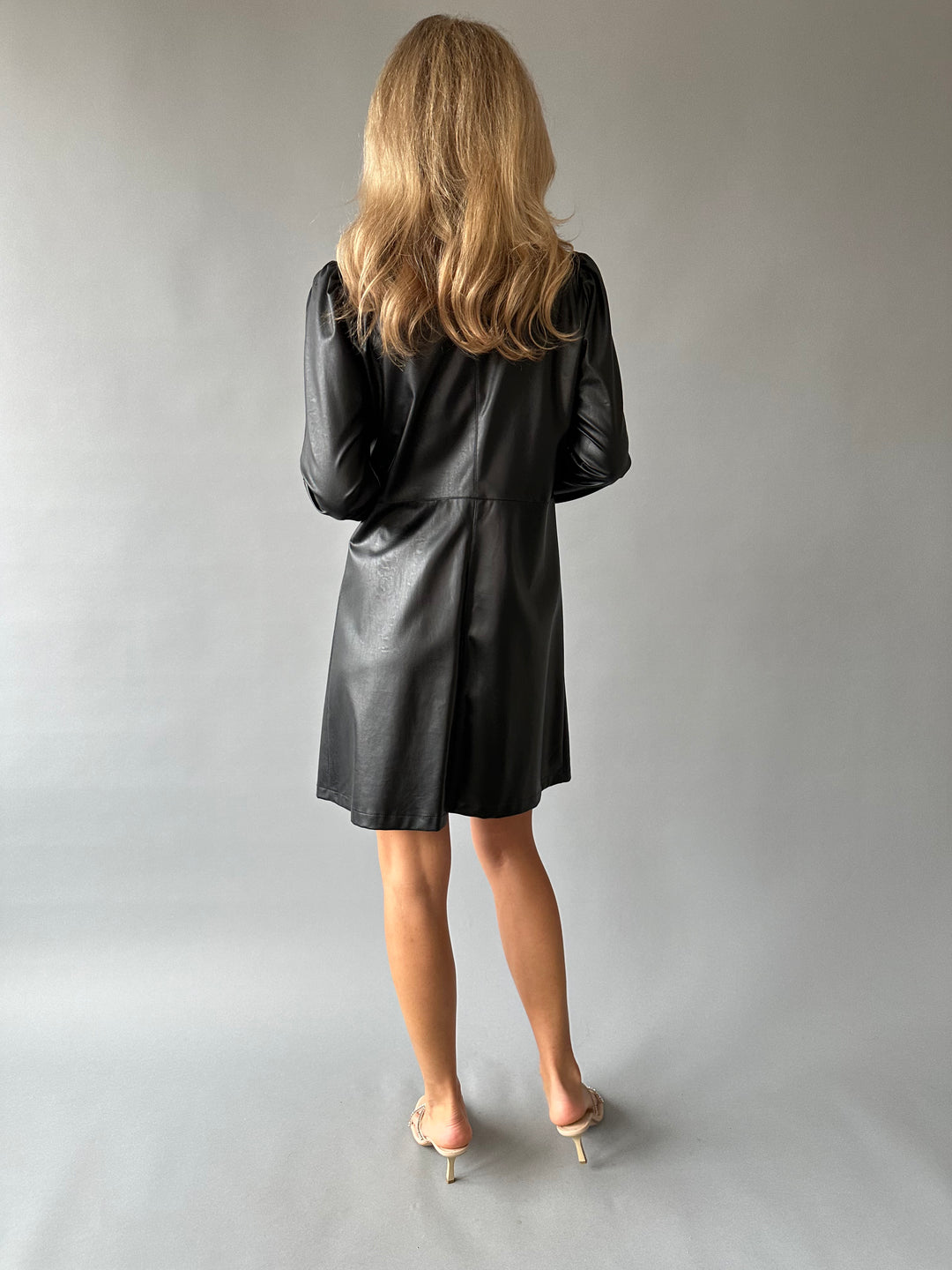 Faux leather dress