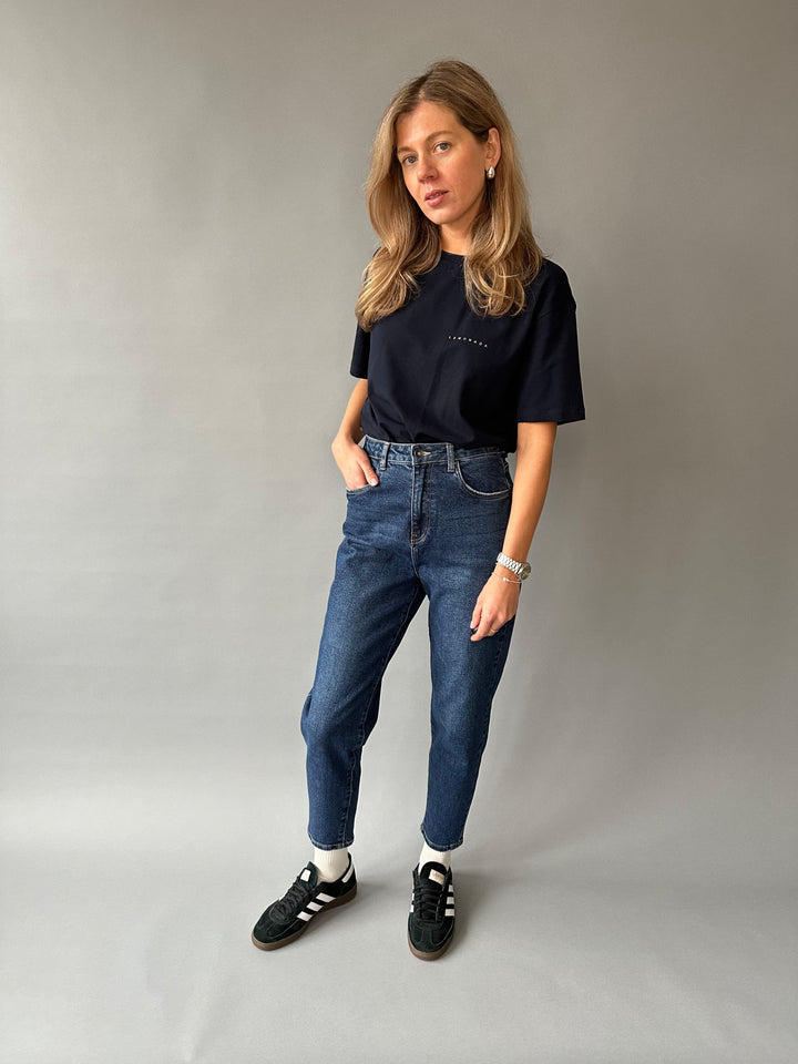 Mom fit jeans made of elastic fabric