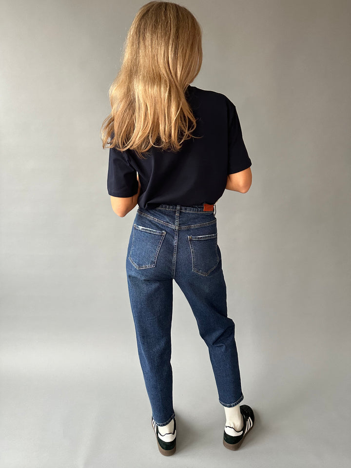 Mom fit jeans made of elastic fabric