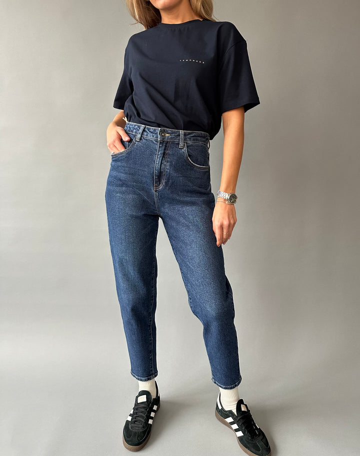 Mom fit jeans made of elastic fabric